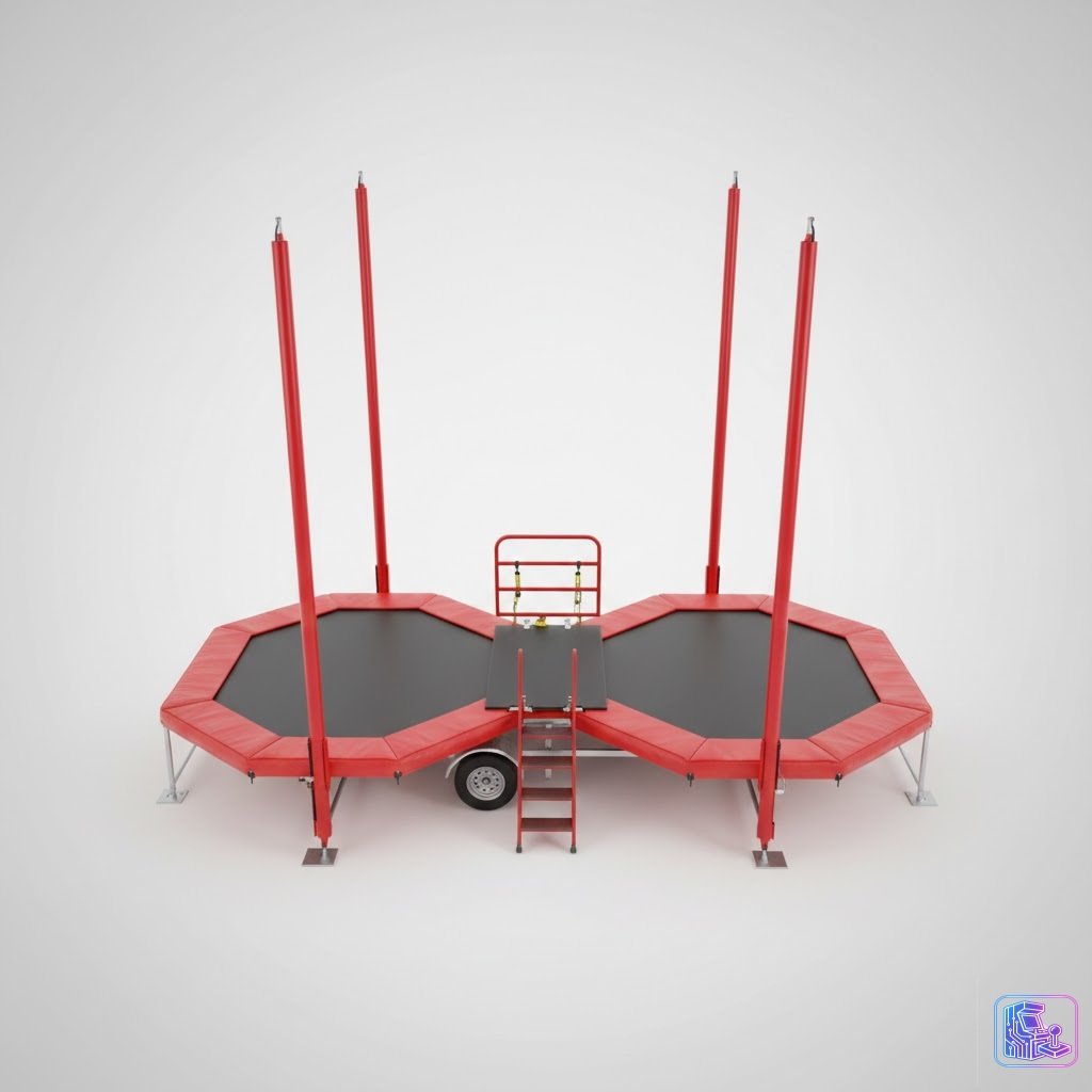 Double Station Euro Bungee Trampoline