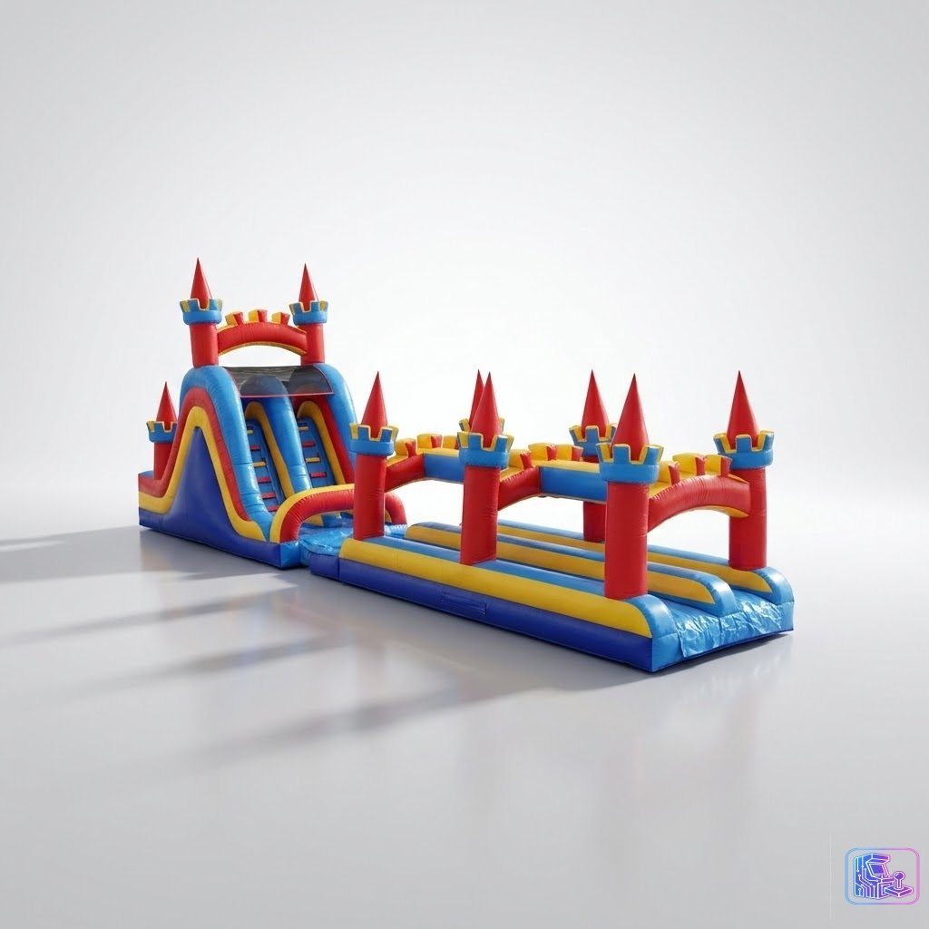 Water Slide Obstacle Course