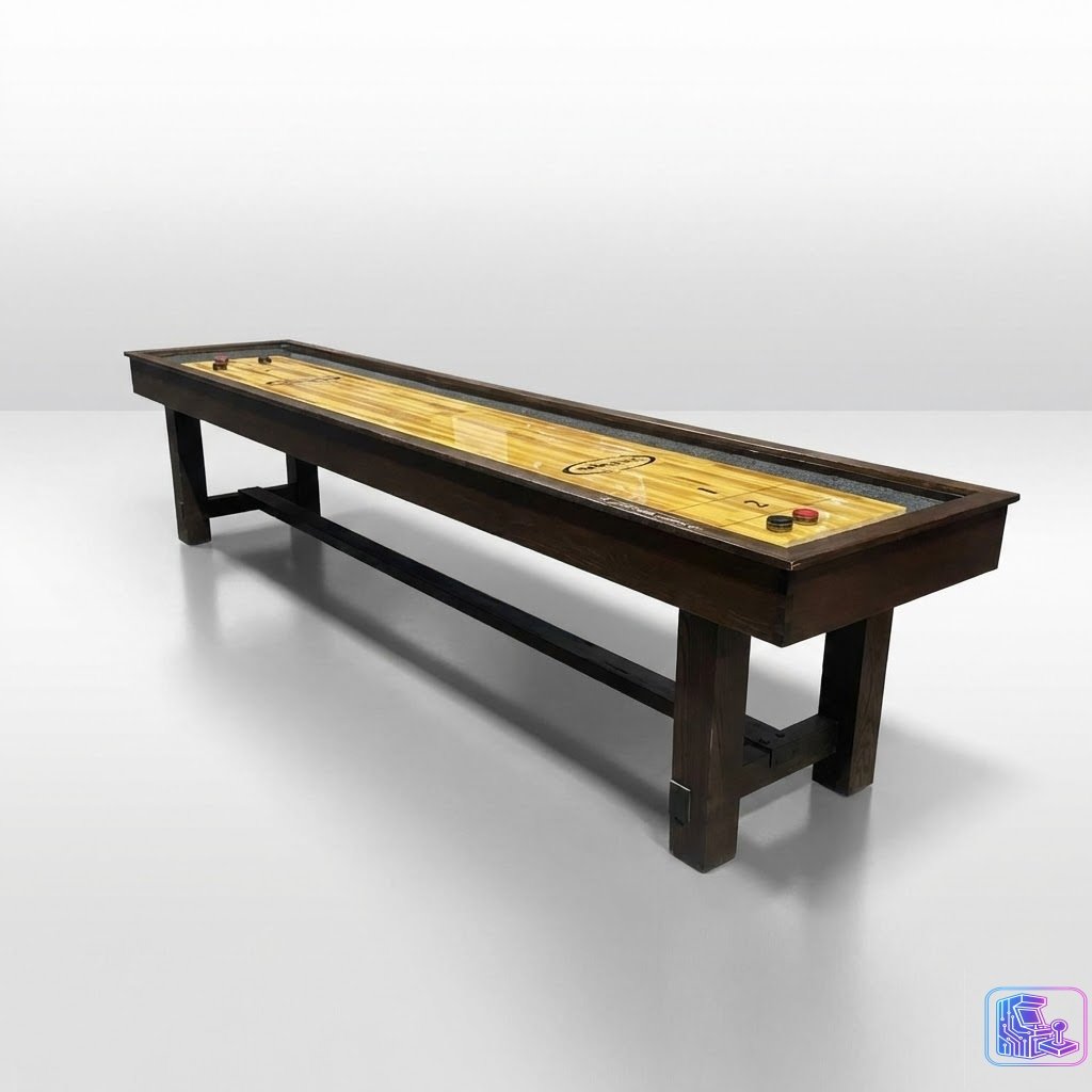 12ft Shuffleboard Table - Wood