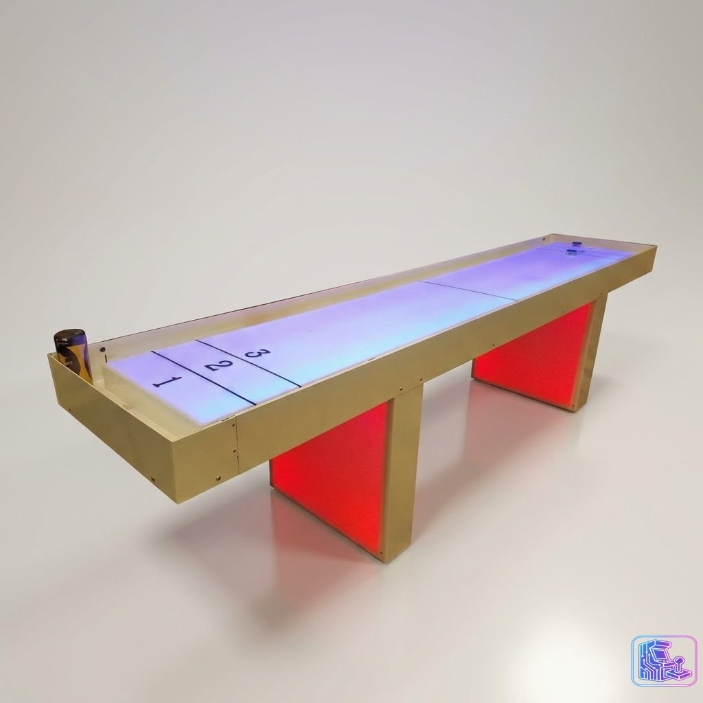 10ft Acrylic Glowing Shuffleboard Table